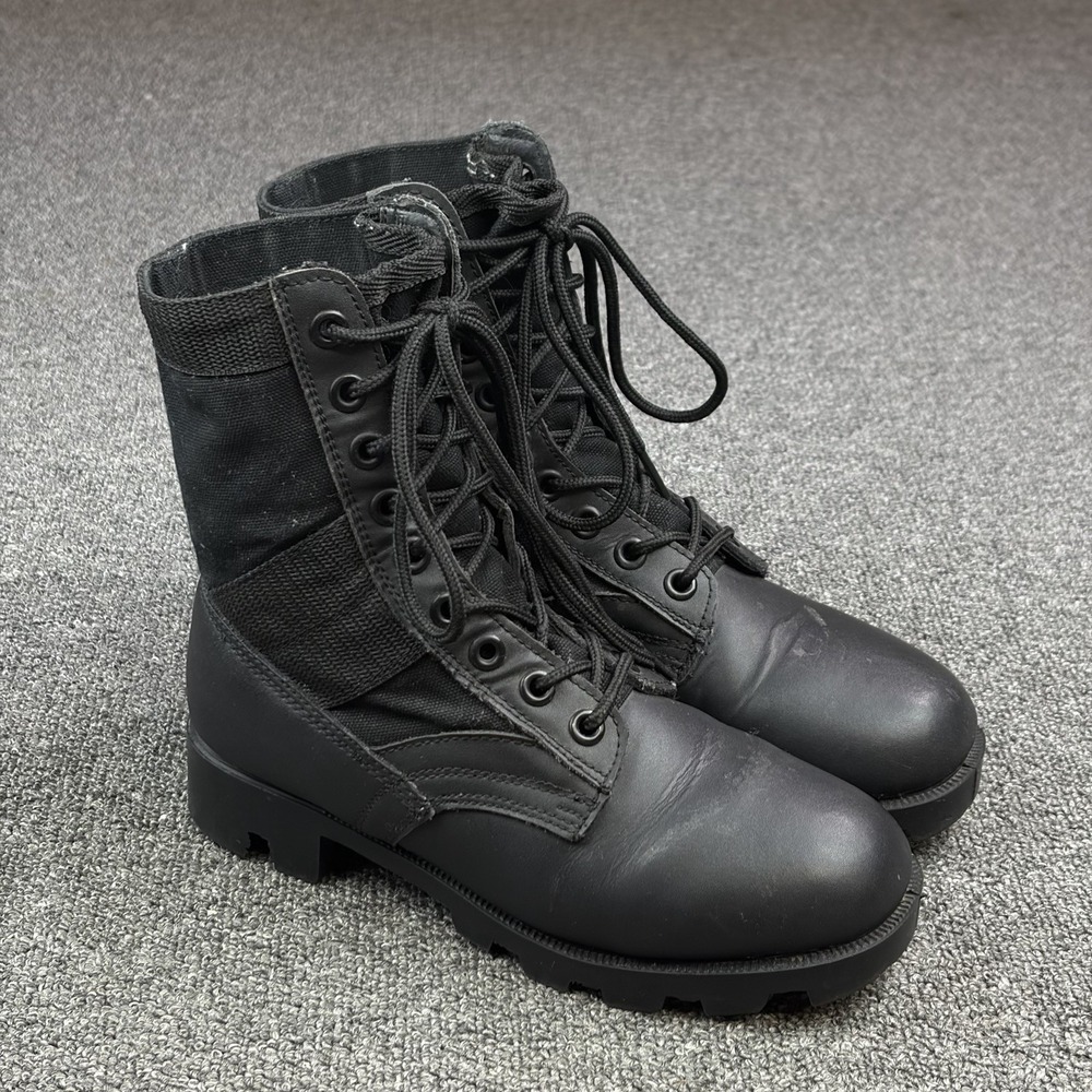 Rothco Tactical Combat Boots Black Lace Up Military Security Duty Boots Size 4R